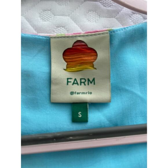 FARM RIO BEACH VIBE CUTOUT LINEN-BLEND MINI VACATION DRESS Small - Picture 4 of 11